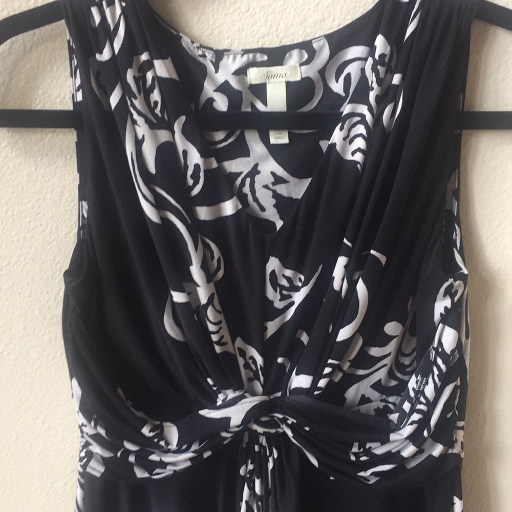 SOMA BLACK PRINT DRESS - Picture 2 of 3